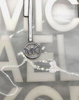 Michael Kors Clear Plastic Graphic Logo Print Tote Bag