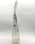 Michael Kors Clear Plastic Graphic Logo Print Tote Bag