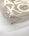 Michael Kors Clear Plastic Graphic Logo Print Tote Bag