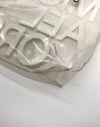 Michael Kors Clear Plastic Graphic Logo Print Tote Bag