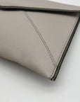 Rebecca Minkoff Gray Leather Leo Envelope Clutch