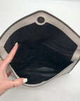 Rebecca Minkoff Gray Leather Leo Envelope Clutch