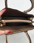 Michael Kors Tan Pebbled Leather Mercer Convertible Satchel