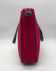 Cynthia Hart Red Fabric Beaded Dog Tote Bag