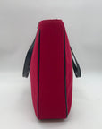 Cynthia Hart Red Fabric Beaded Dog Tote Bag