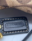 Brown Coach Monogram Jacquard Wristlet