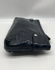 Coach Dark Blue Patent Leather Audrey Zipper Wristlet 45484