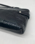 Coach Dark Blue Patent Leather Audrey Zipper Wristlet 45484