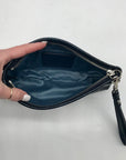 Coach Dark Blue Patent Leather Audrey Zipper Wristlet 45484