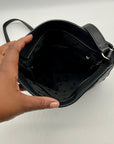 Kate Spade Black Pebbled Leather Leila Top Zip Crossbody Bag