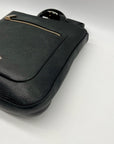 Kate Spade Black Pebbled Leather Leila Top Zip Crossbody Bag