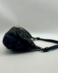 Coach Black Sateen Kristin Signature Op Art Hobo Bag 16953