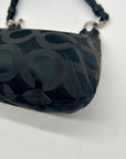 Coach Black Sateen Kristin Signature Op Art Hobo Bag 16953