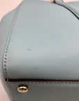 Kate Spade Saffiano Leather Baby Blue Newbury Lane Miles Tote Bag