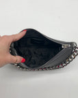 DKNY Faux Leather Dark Gray Jenna Small Demi Crossbody Bag