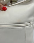 Giani Bernini White Faux Leather Nappa Soft Crossbody Bag