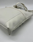Giani Bernini White Faux Leather Nappa Soft Crossbody Bag