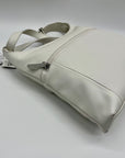 Giani Bernini White Faux Leather Nappa Soft Crossbody Bag