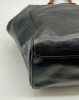 Furla Doctor-Style Black And Brown Leather Satchel Bag