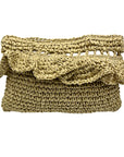 Aqua Gypsy Tan Straw Raffia Crossbody Bag
