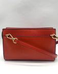 Michael Kors Burnt Orange Pebbled Leather Medium Valerie Crossbody Bag