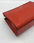 Michael Kors Burnt Orange Pebbled Leather Medium Valerie Crossbody Bag