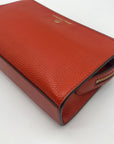 Michael Kors Burnt Orange Pebbled Leather Medium Valerie Crossbody Bag