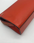 Michael Kors Burnt Orange Pebbled Leather Medium Valerie Crossbody Bag