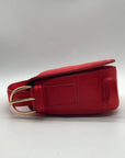 On 34th Red Jaqqy Small Lizard Crossbody Bag
