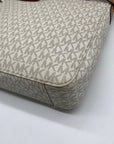 Michael Kors Cream Signature Coated Canvas Large Messenger Bag