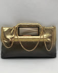 I.N.C. International Concepts Metallic Gold & black Judith Convertible Clutch