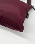 Brighton Burgundy Nylon And Croc-Embossed Crossbody