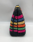 Unbranded Multicolor Straw Woven Crossbody Bag