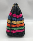 Unbranded Multicolor Straw Woven Crossbody Bag