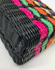 Unbranded Multicolor Straw Woven Crossbody Bag