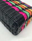 Unbranded Multicolor Straw Woven Crossbody Bag
