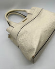 Kate Spade Cream Charm City Ostrich-Embossed Leather Satchel Bag