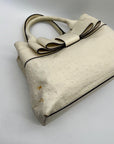 Kate Spade Cream Charm City Ostrich-Embossed Leather Satchel Bag