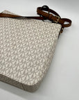 Michael Kors Vanilla Leather Jet Set Messenger Bag