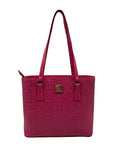 Dooney & Bourke Pink Embossed Leather Retro Grafica Tote Bag