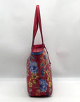 Brighton Red Leather Social Mailer Blossom Hill Rouge Scarlet Tote