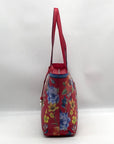 Brighton Red Leather Social Mailer Blossom Hill Rouge Scarlet Tote