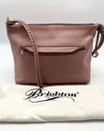 Brighton Pale Pink Pebbled Leather Bow Shoulder Bag