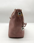Brighton Pale Pink Pebbled Leather Bow Shoulder Bag