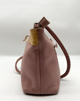Brighton Pale Pink Pebbled Leather Bow Shoulder Bag