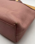 Brighton Pale Pink Pebbled Leather Bow Shoulder Bag