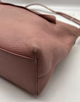 Brighton Pale Pink Pebbled Leather Bow Shoulder Bag