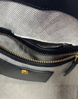 Donna Karan Black Pebbled Leather Glenwood Shoulder Bag
