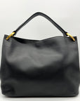 Donna Karan Black Pebbled Leather Glenwood Shoulder Bag