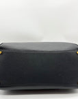 Donna Karan Black Pebbled Leather Glenwood Shoulder Bag